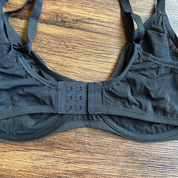 42DD Skims ULTRA FINE MESH SCOOP underwire BRA onyx black - Picture 5 of 14